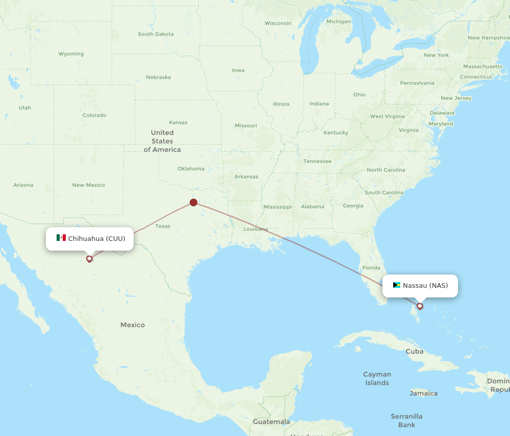 CUU-NAS flight routes