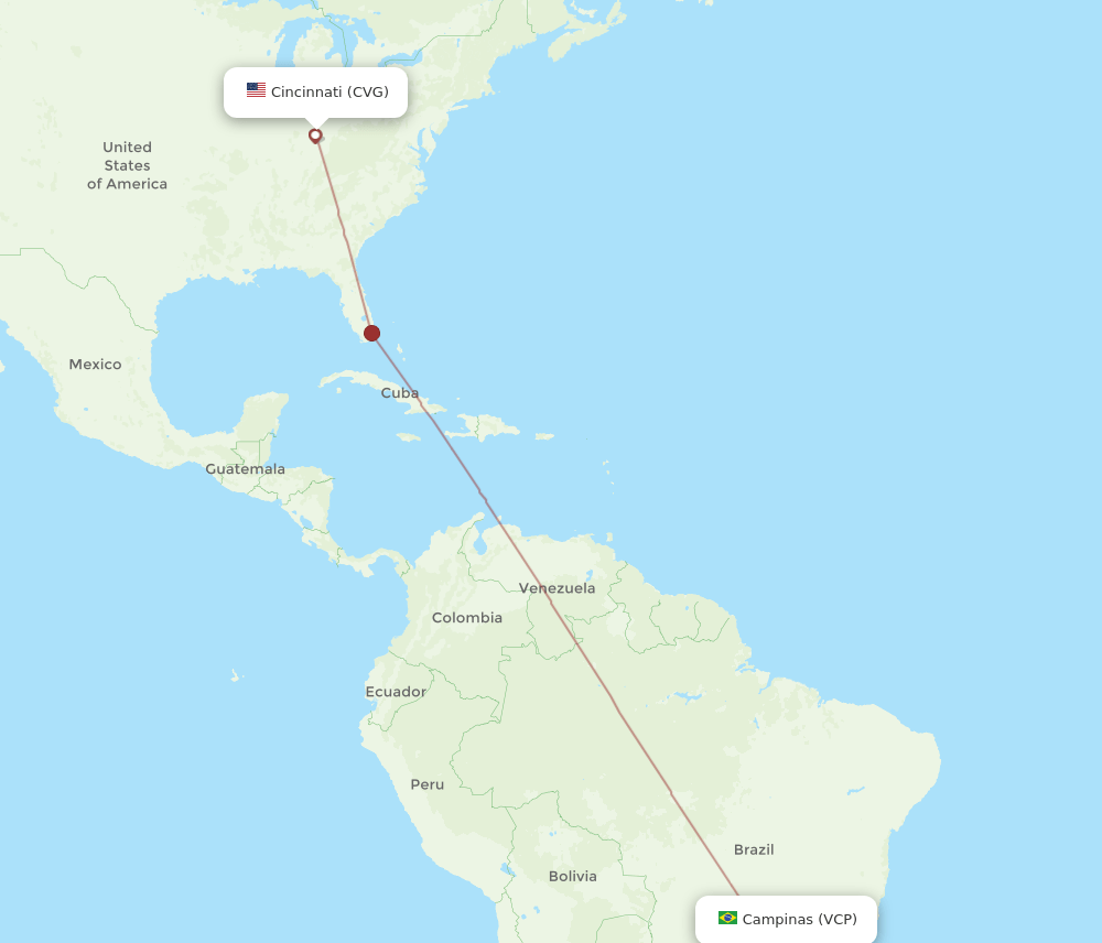 CVG-VCP flight routes