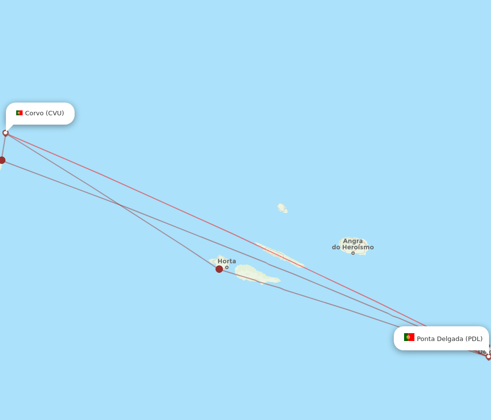 CVU-PDL flight routes