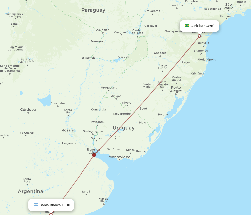 CWB-BHI flight routes