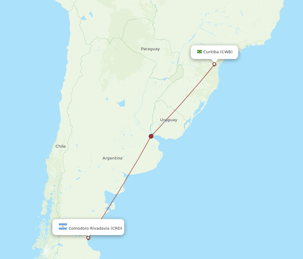 CWB-CRD flight routes