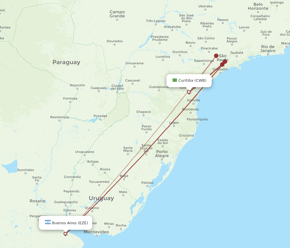 CWB-EZE flight routes