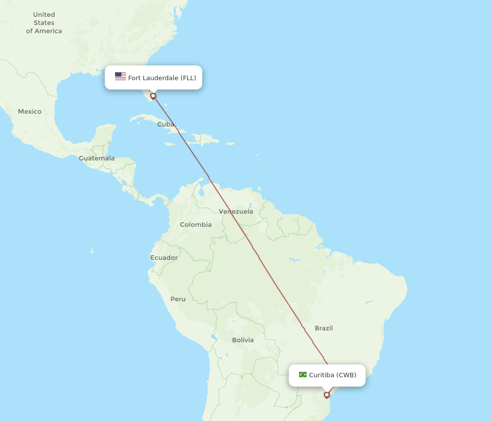 CWB-FLL flight routes