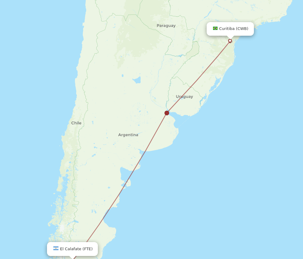 CWB-FTE flight routes