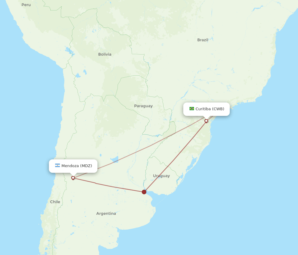 CWB-MDZ flight routes