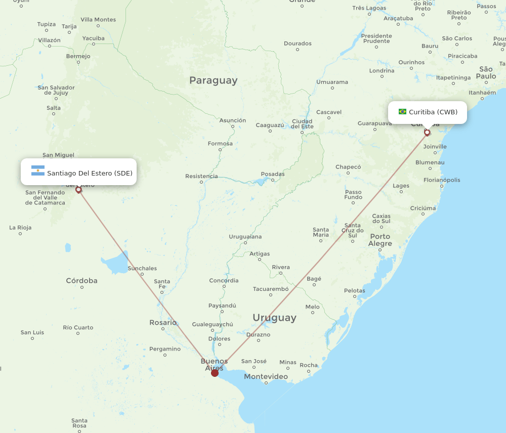 CWB-SDE flight routes