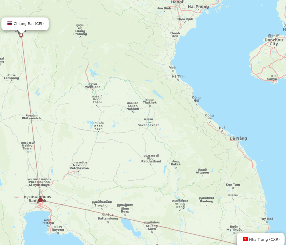 CXR-CEI flight routes