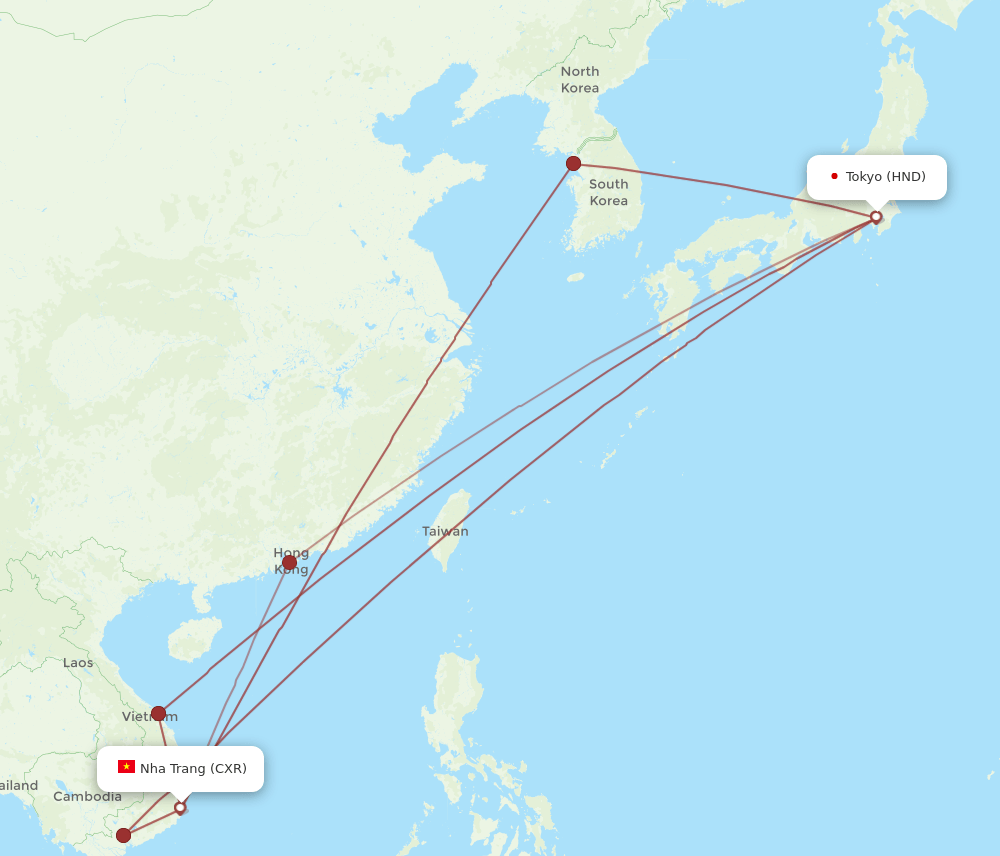 CXR-HND flight routes