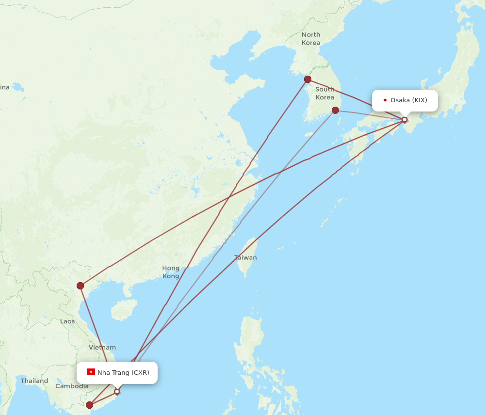 CXR-KIX flight routes