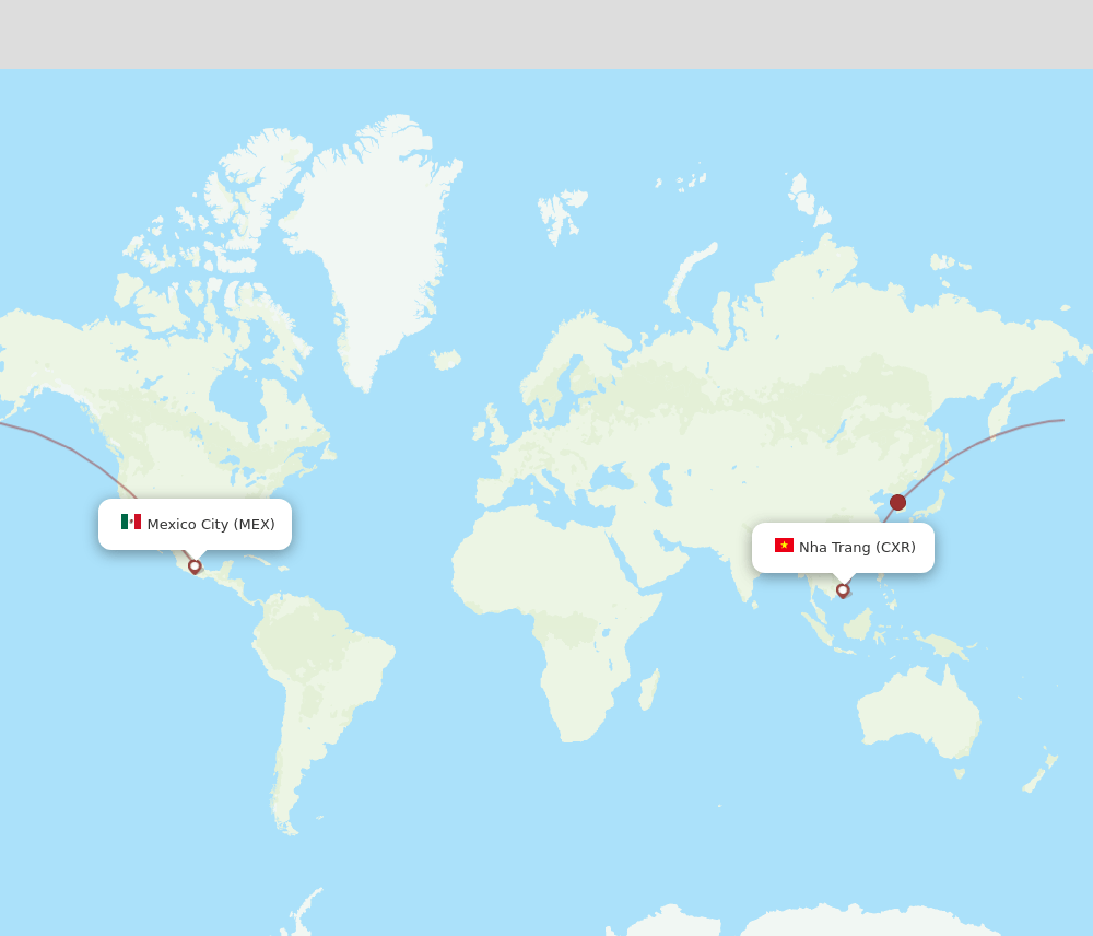 CXR-MEX flight routes