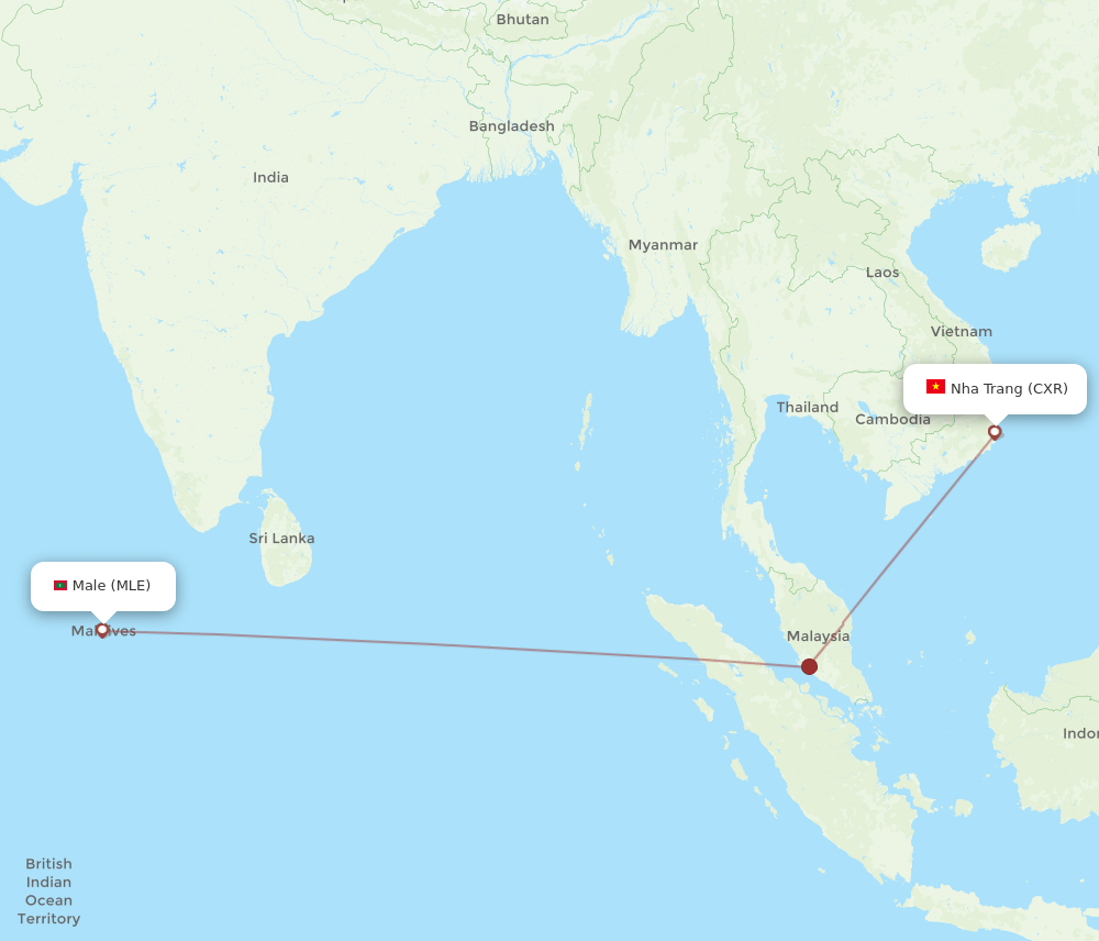 CXR-MLE flight routes