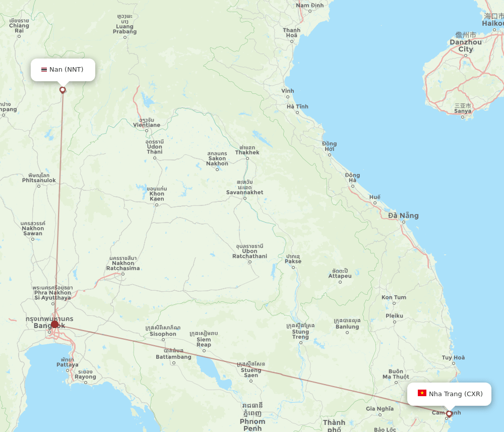 CXR-NNT flight routes