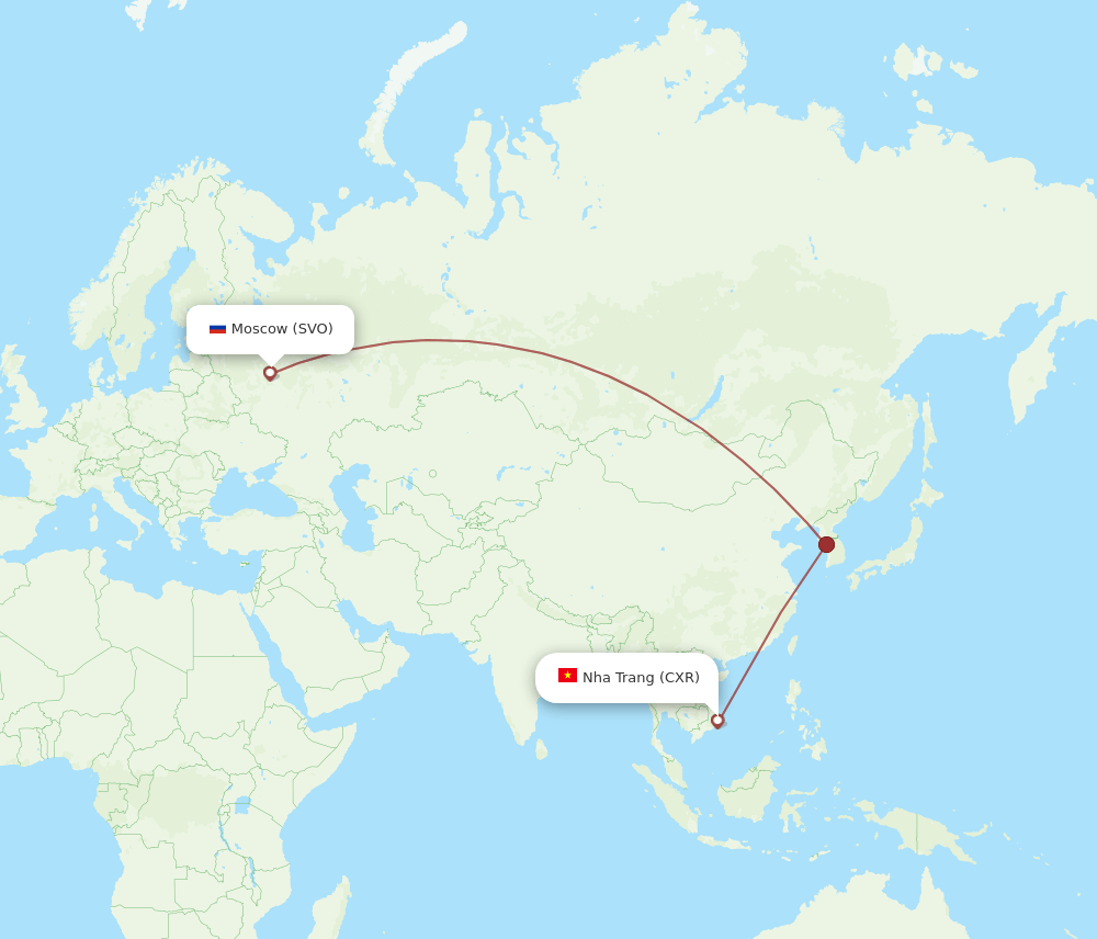 CXR-SVO flight routes