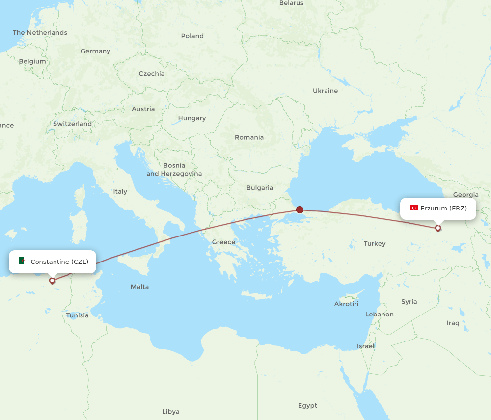 CZL-ERZ flight routes