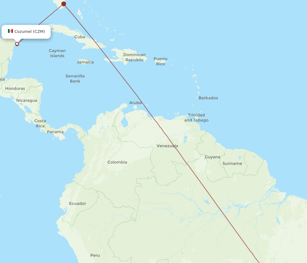 CZM-BSB flight routes