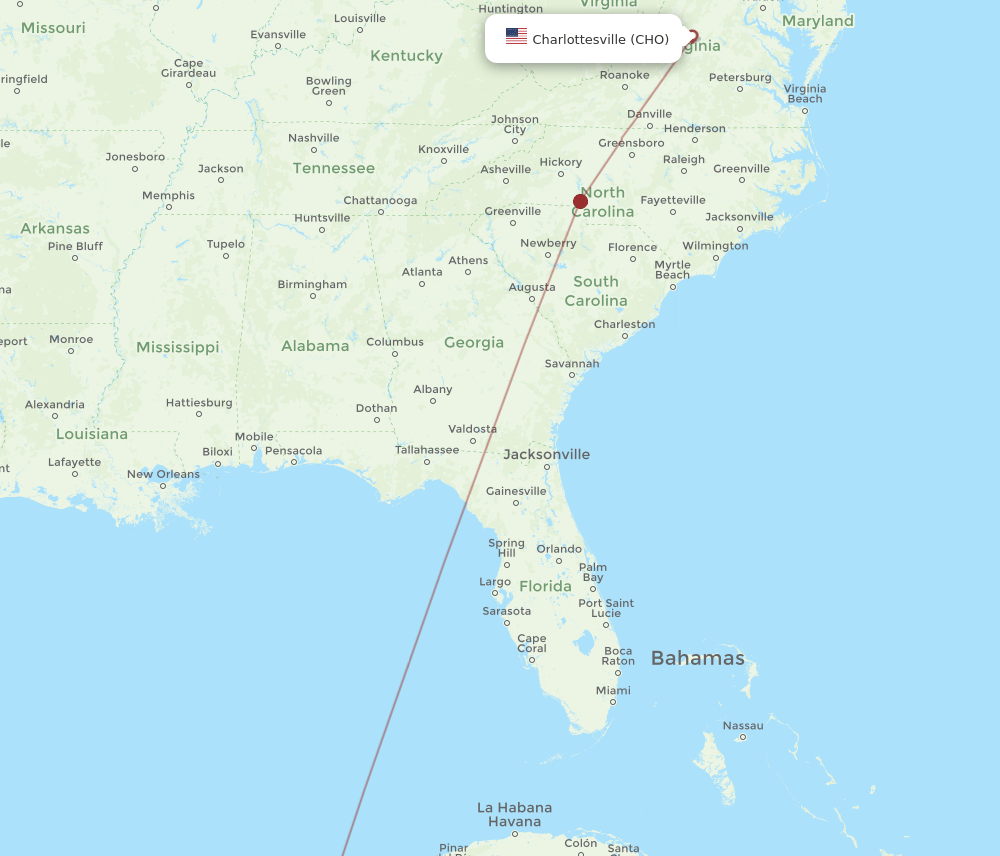 CZM-CHO flight routes