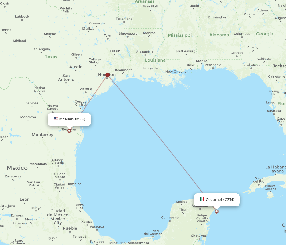 CZM-MFE flight routes