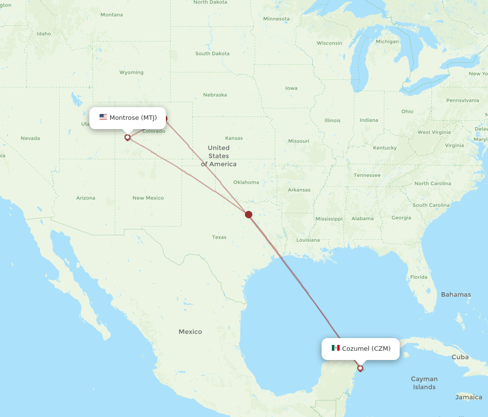 CZM-MTJ flight routes