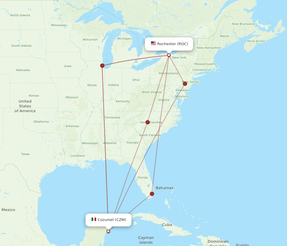 CZM-ROC flight routes