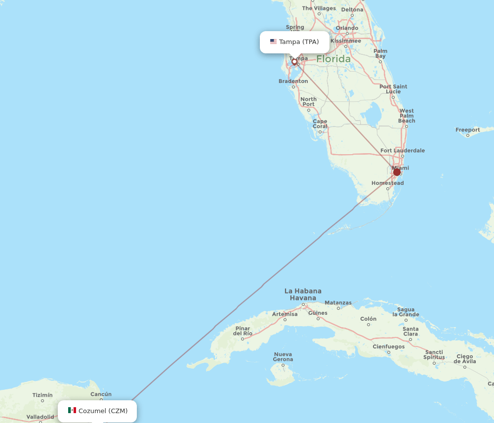 CZM-TPA flight routes