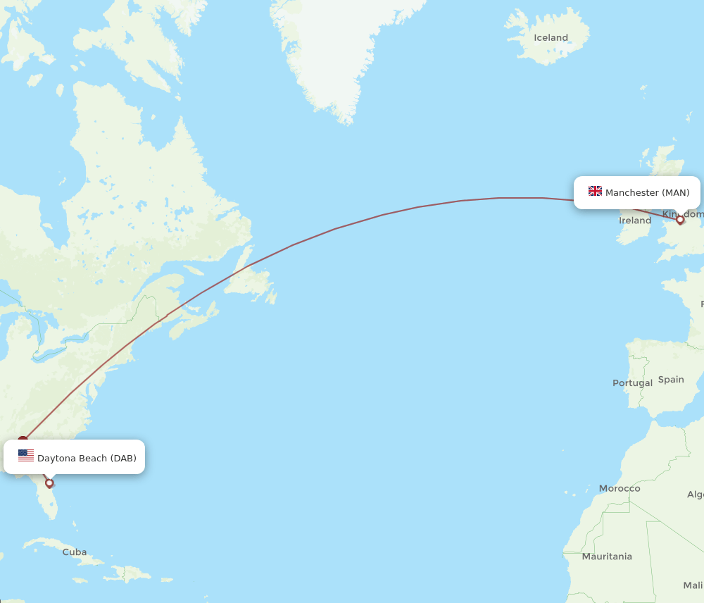 DAB-MAN flight routes