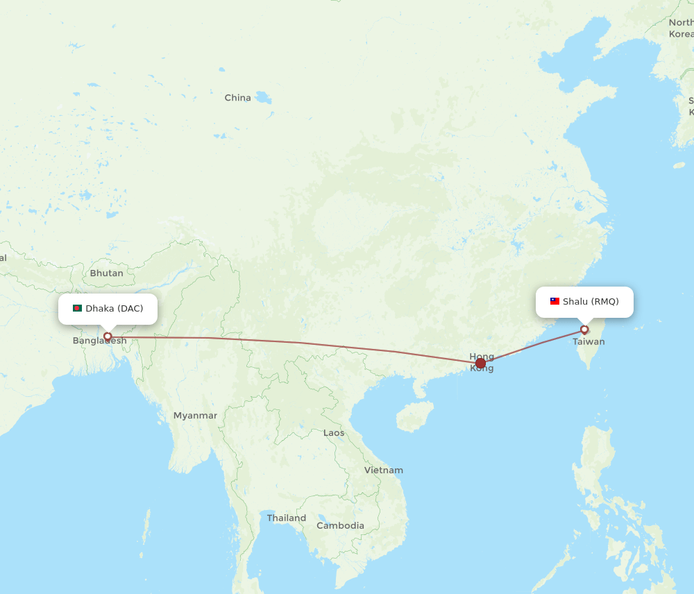 DAC-RMQ flight routes