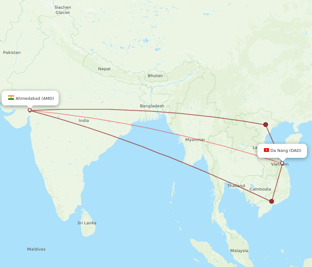 DAD-AMD flight routes