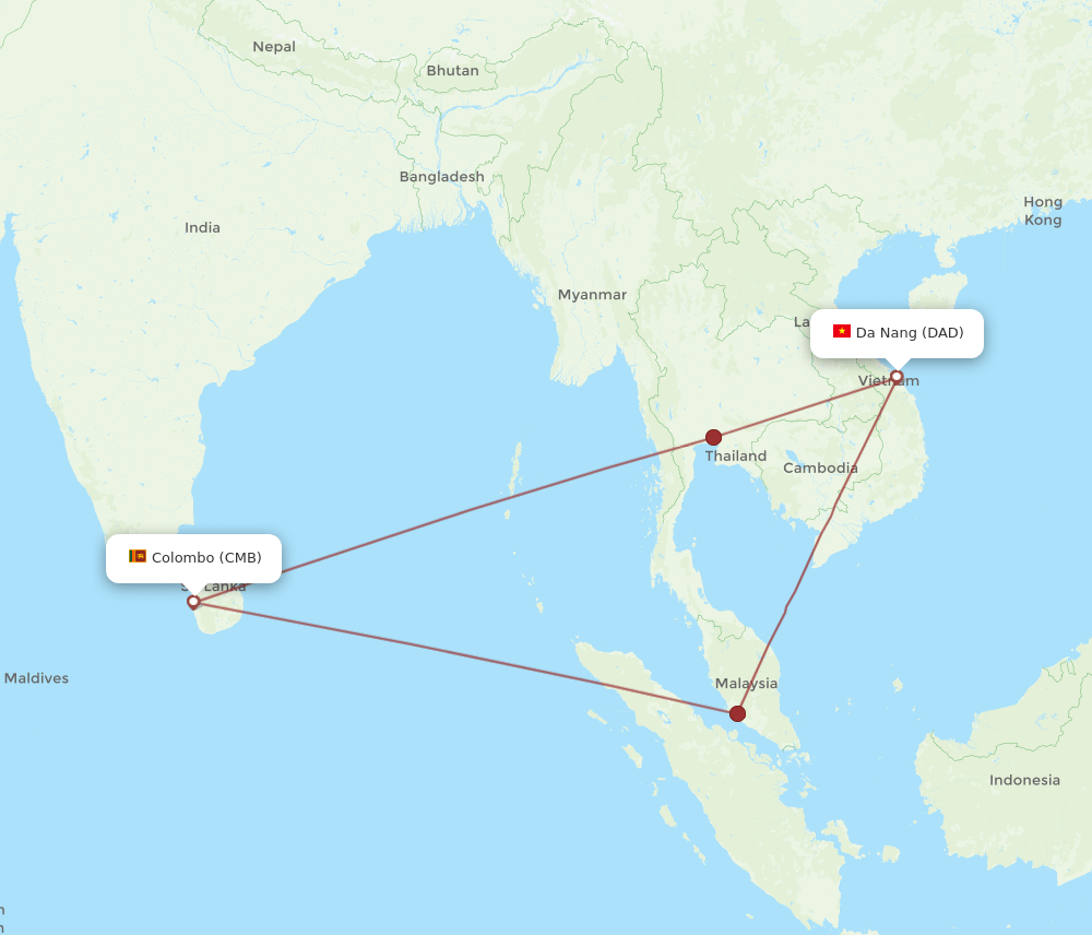 DAD-CMB flight routes