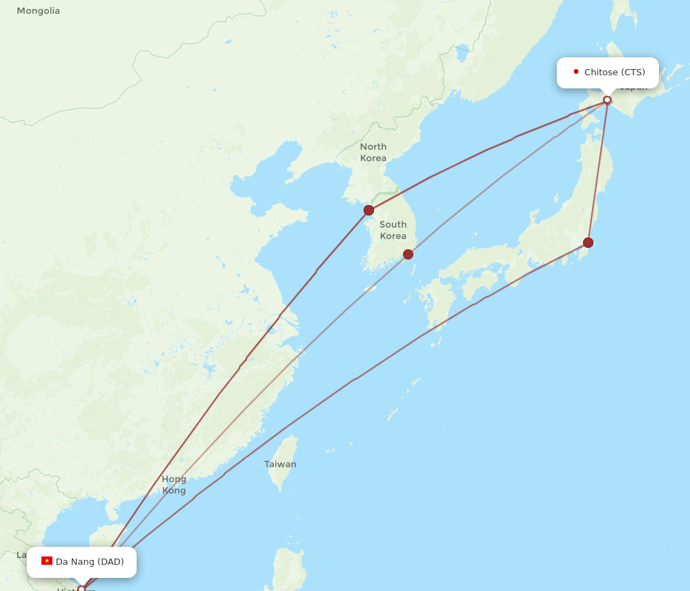 DAD-CTS flight routes