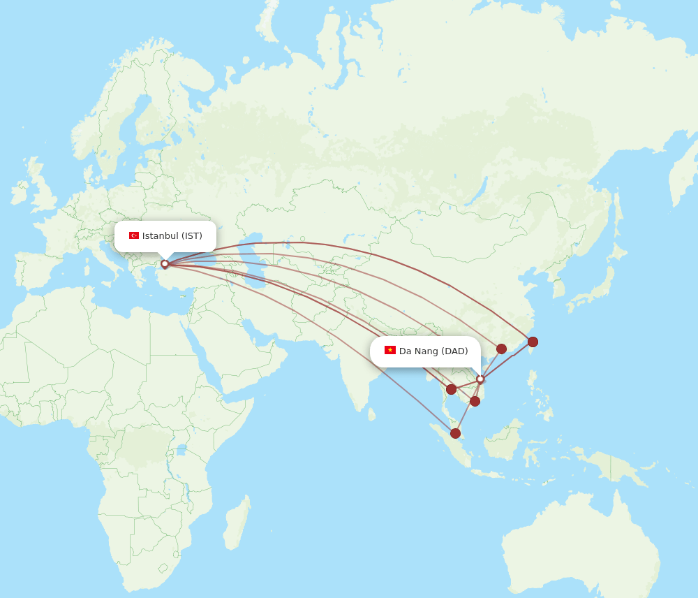 DAD-IST flight routes