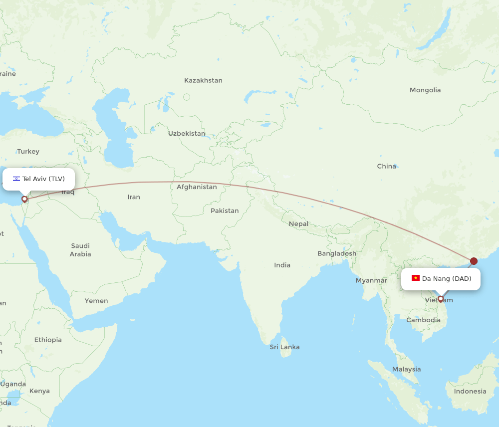 DAD-TLV flight routes