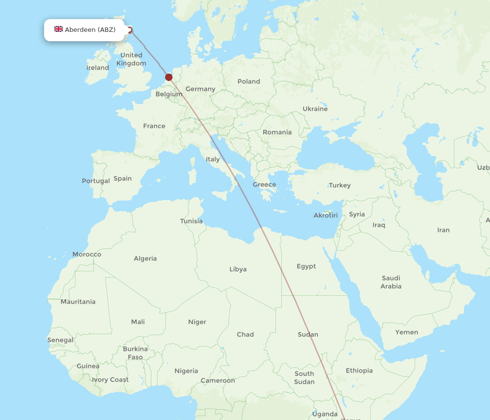 DAR-ABZ flight routes