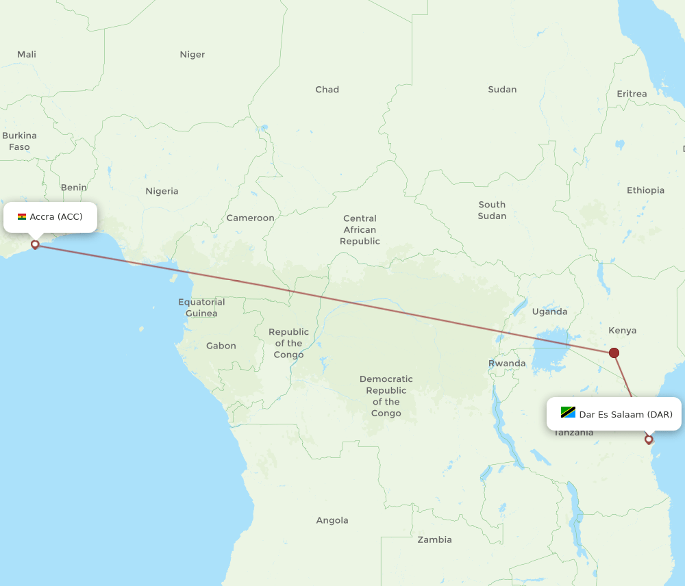 DAR-ACC flight routes