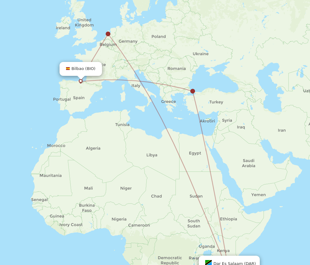 DAR-BIO flight routes