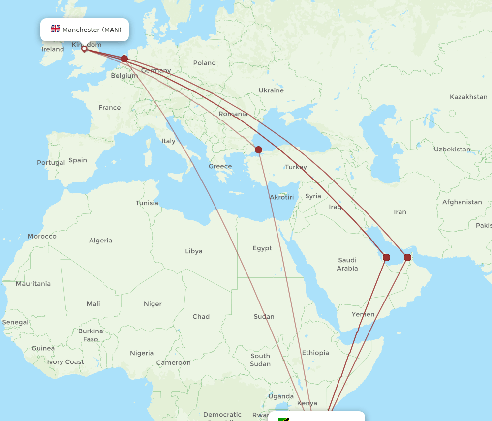 DAR-MAN flight routes