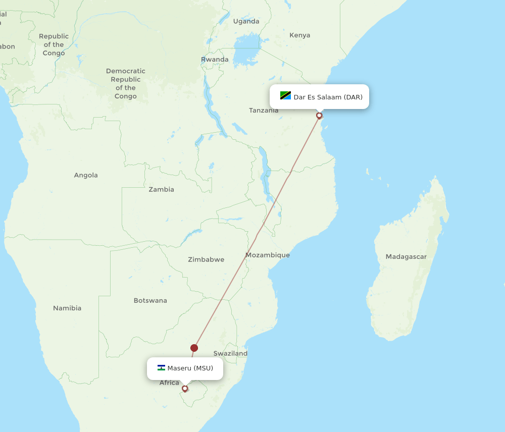 DAR-MSU flight routes