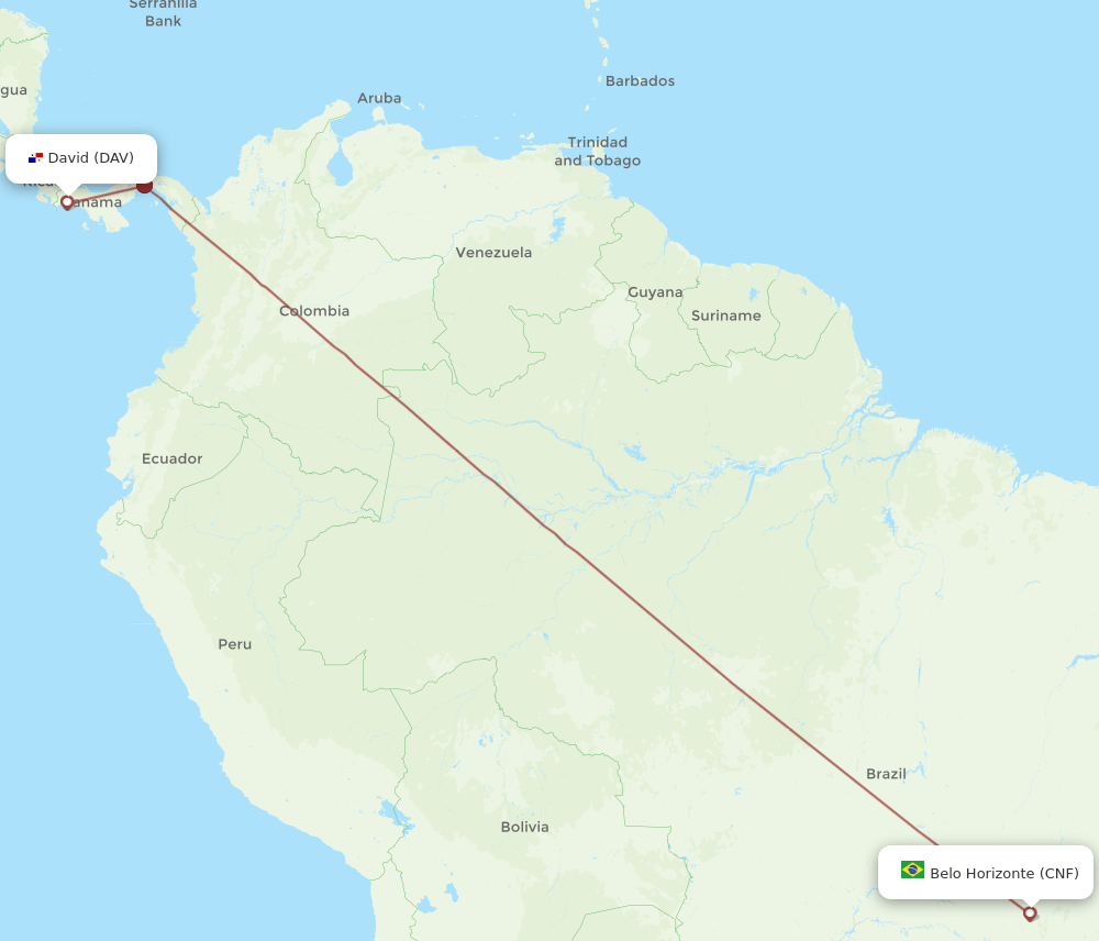 DAV-CNF flight routes