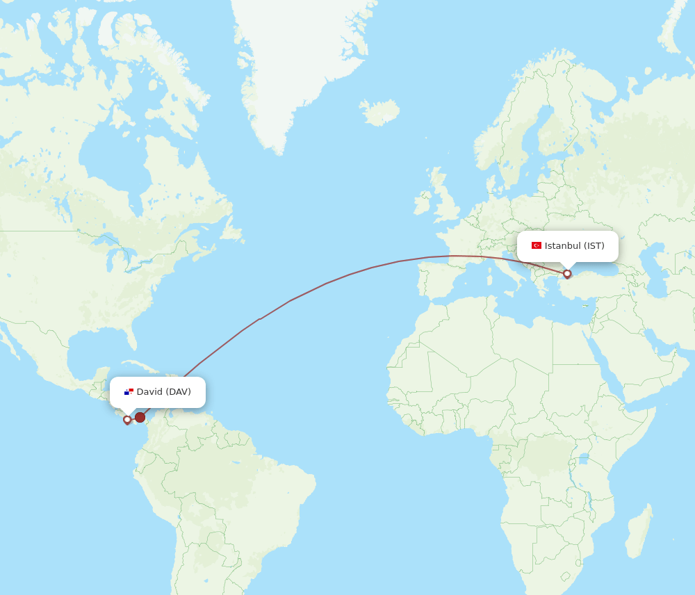 DAV-IST flight routes