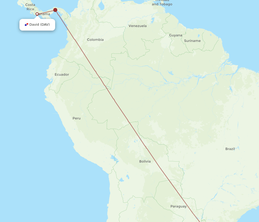DAV-POA flight routes