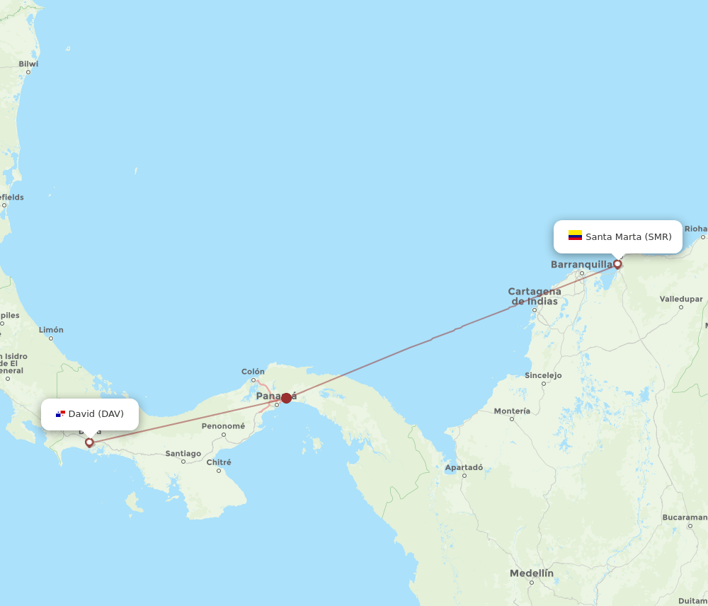 DAV-SMR flight routes