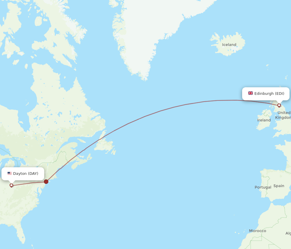 DAY-EDI flight routes
