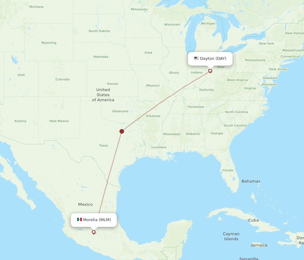 DAY-MLM flight routes