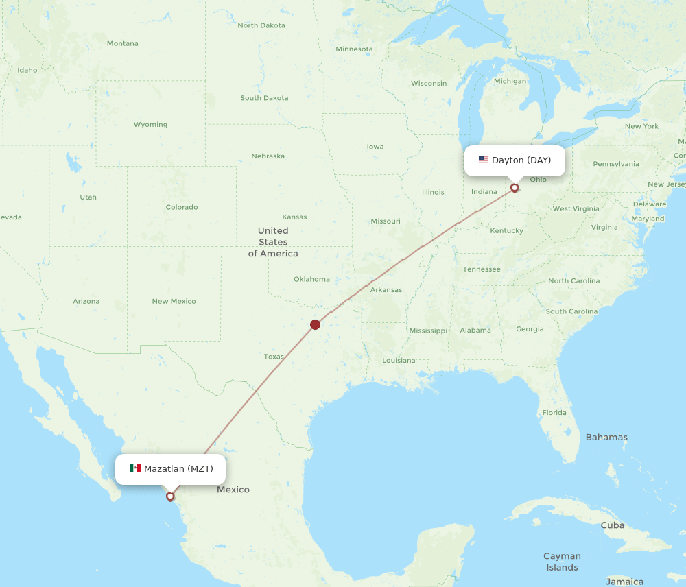 DAY-MZT flight routes