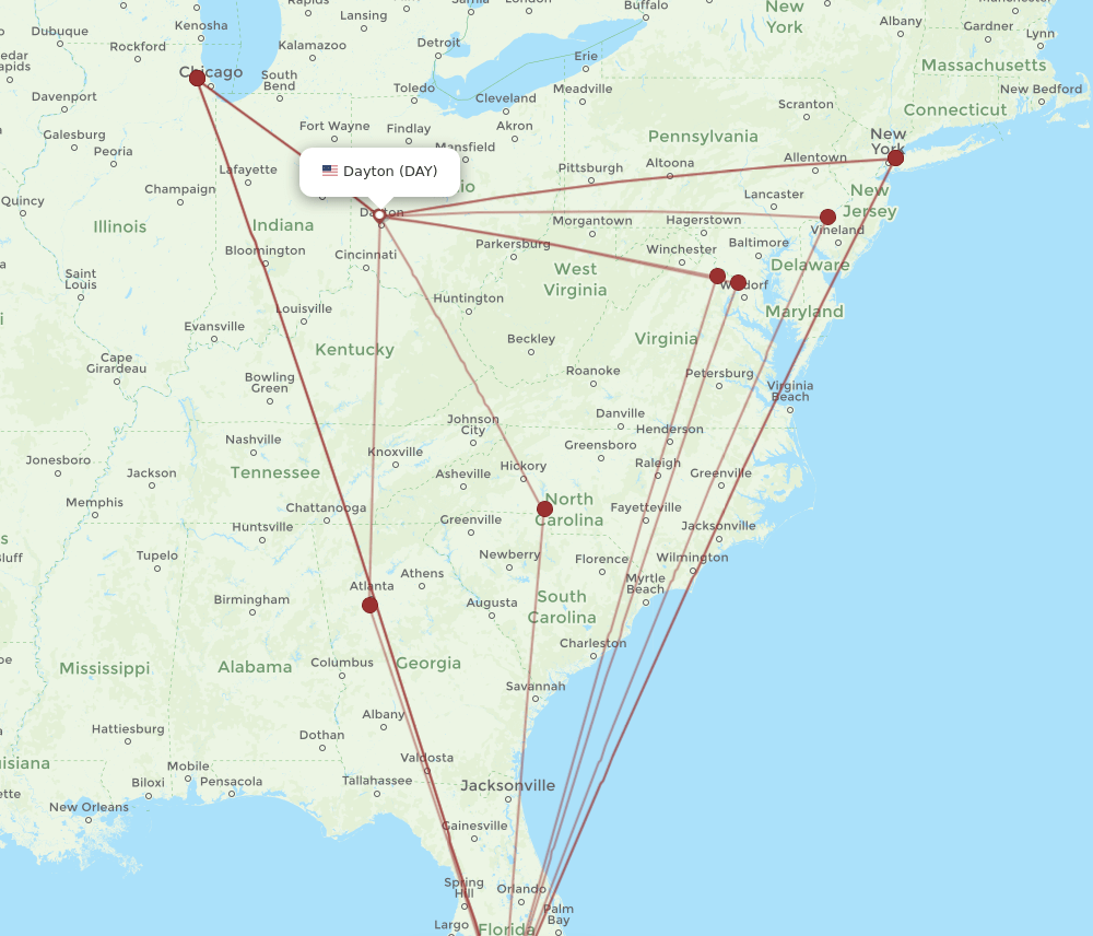 DAY-RSW flight routes