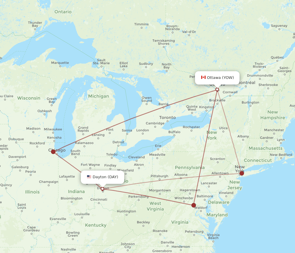 DAY-YOW flight routes