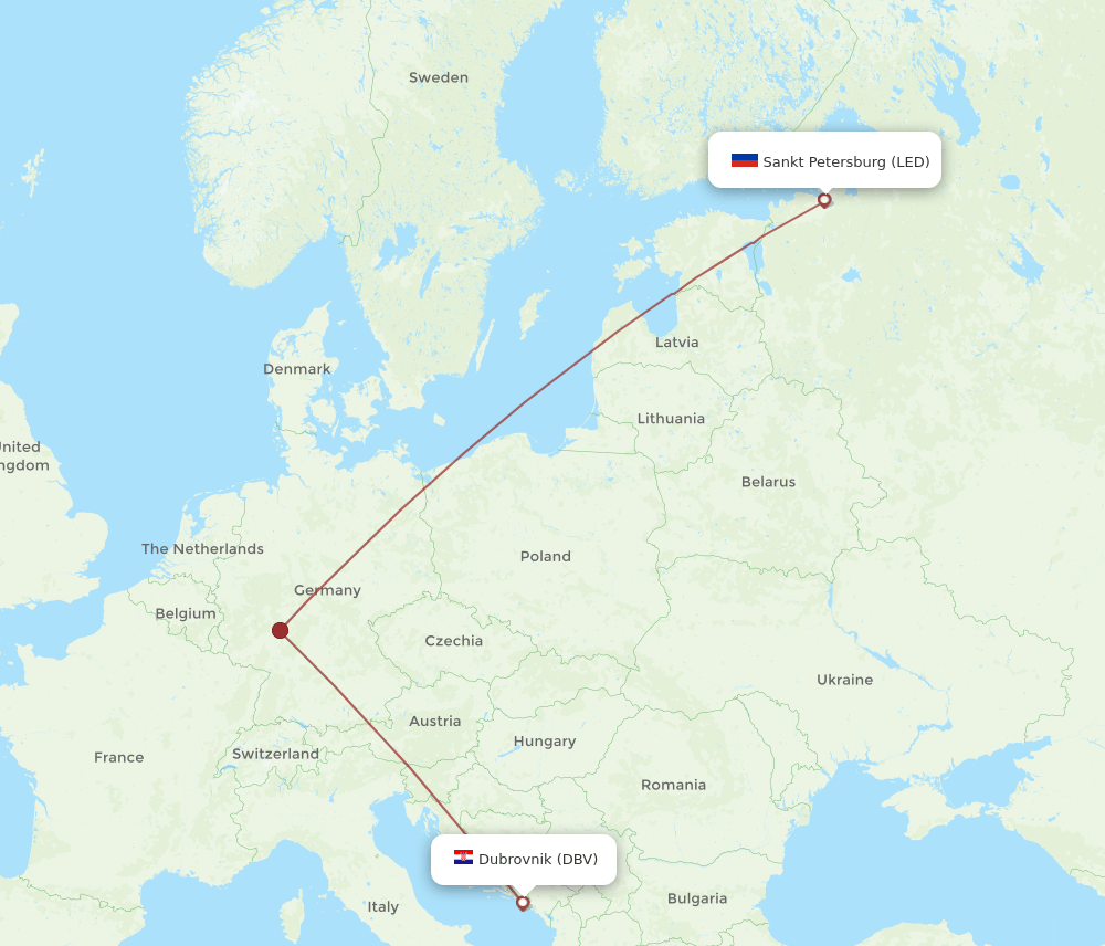 DBV-LED flight routes
