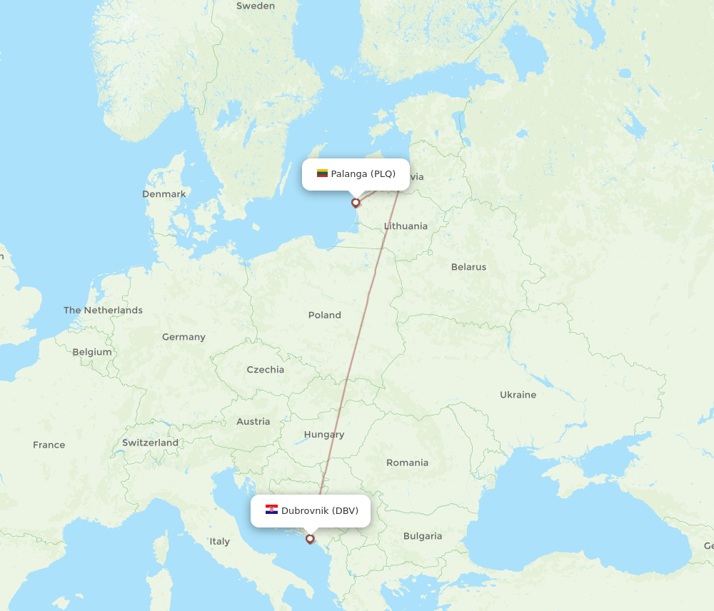 DBV-PLQ flight routes