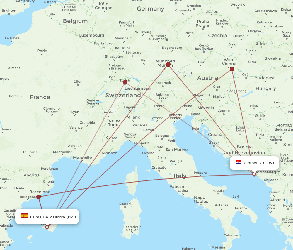 DBV-PMI flight routes