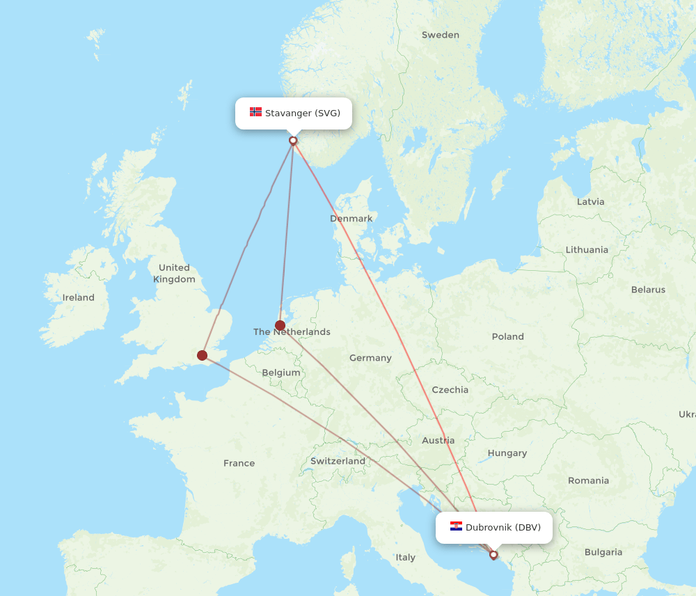DBV-SVG flight routes