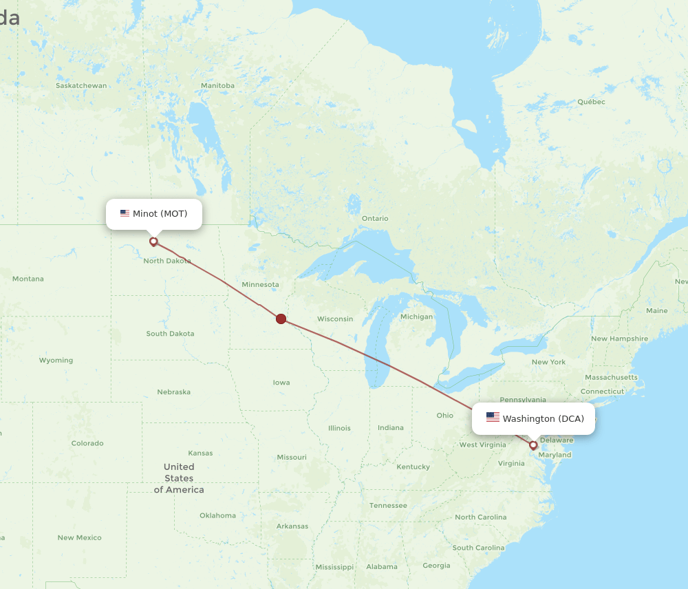 DCA-MOT flight routes